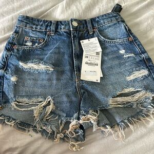 Zara cut out Jean shorts